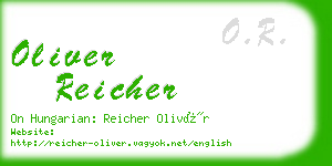 oliver reicher business card